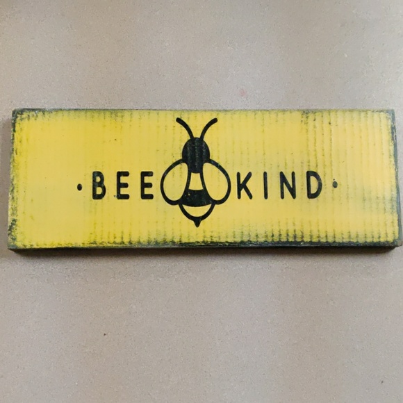 handmade Other - Bee kind 18x6 wood wall sign